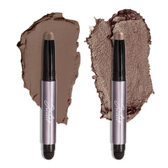 Julep Eyeshadow 101 duo taupe scintillant pour un regard naturel et durable.