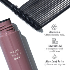 Julep Length Matters Mascara : brosse micro pour séparation sans paquets.