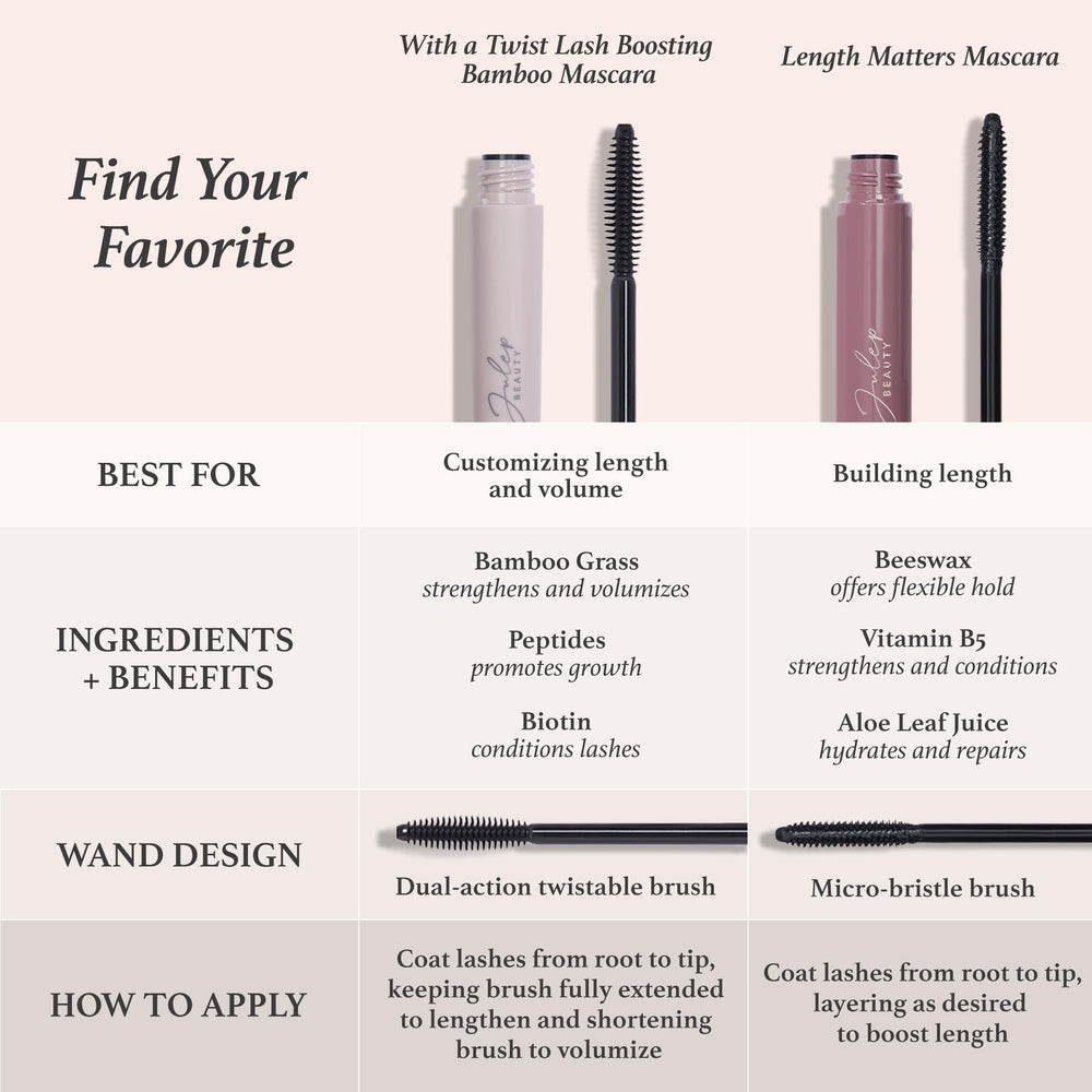 Julep Length Matters Mascara : maintien flexible pour superposer les couches.