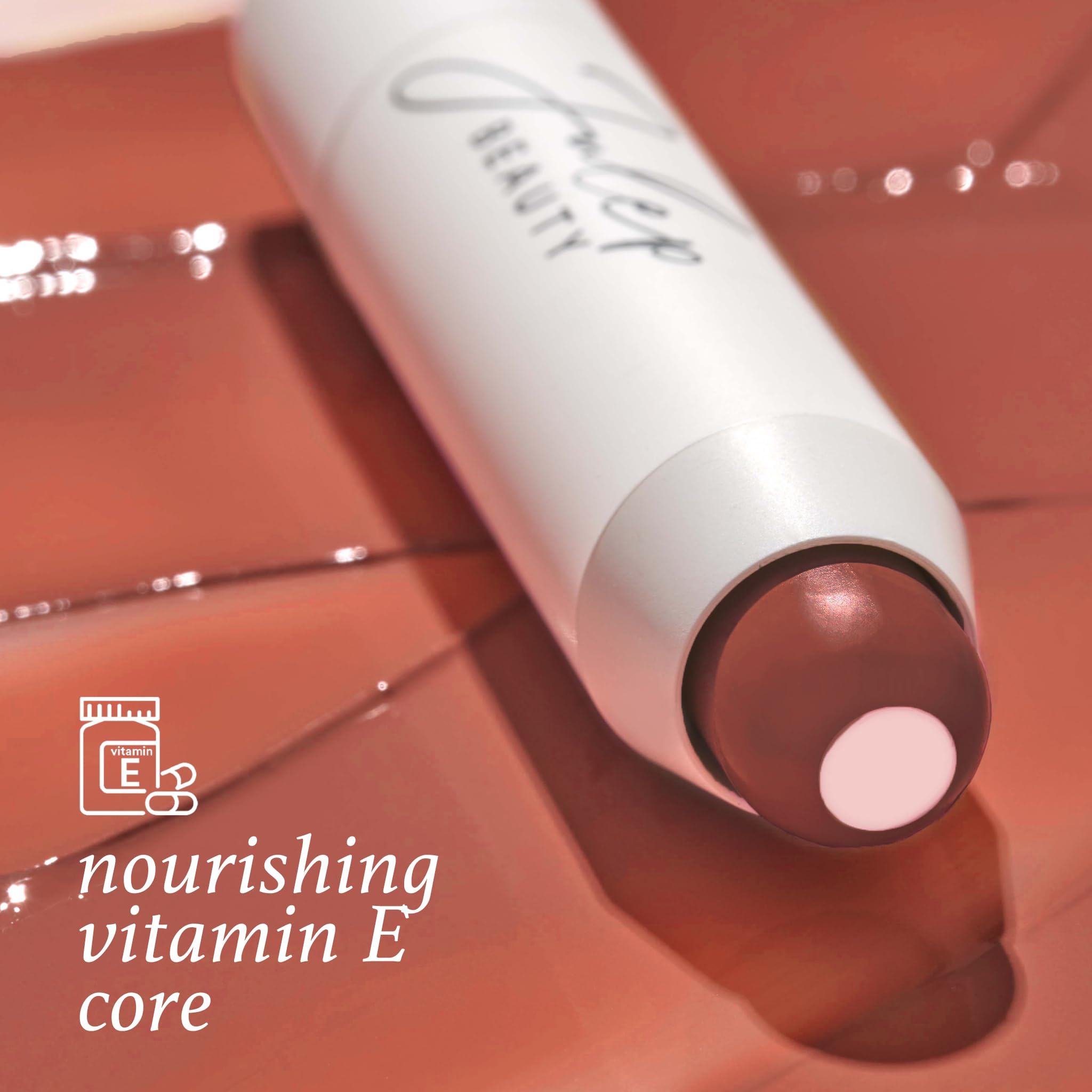 Julep Sahara Sunset cœur vitamine E hydrate et protège.