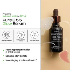 Gouttes-doseuses du sérum JUMISO All Day Pure C pour une application précise