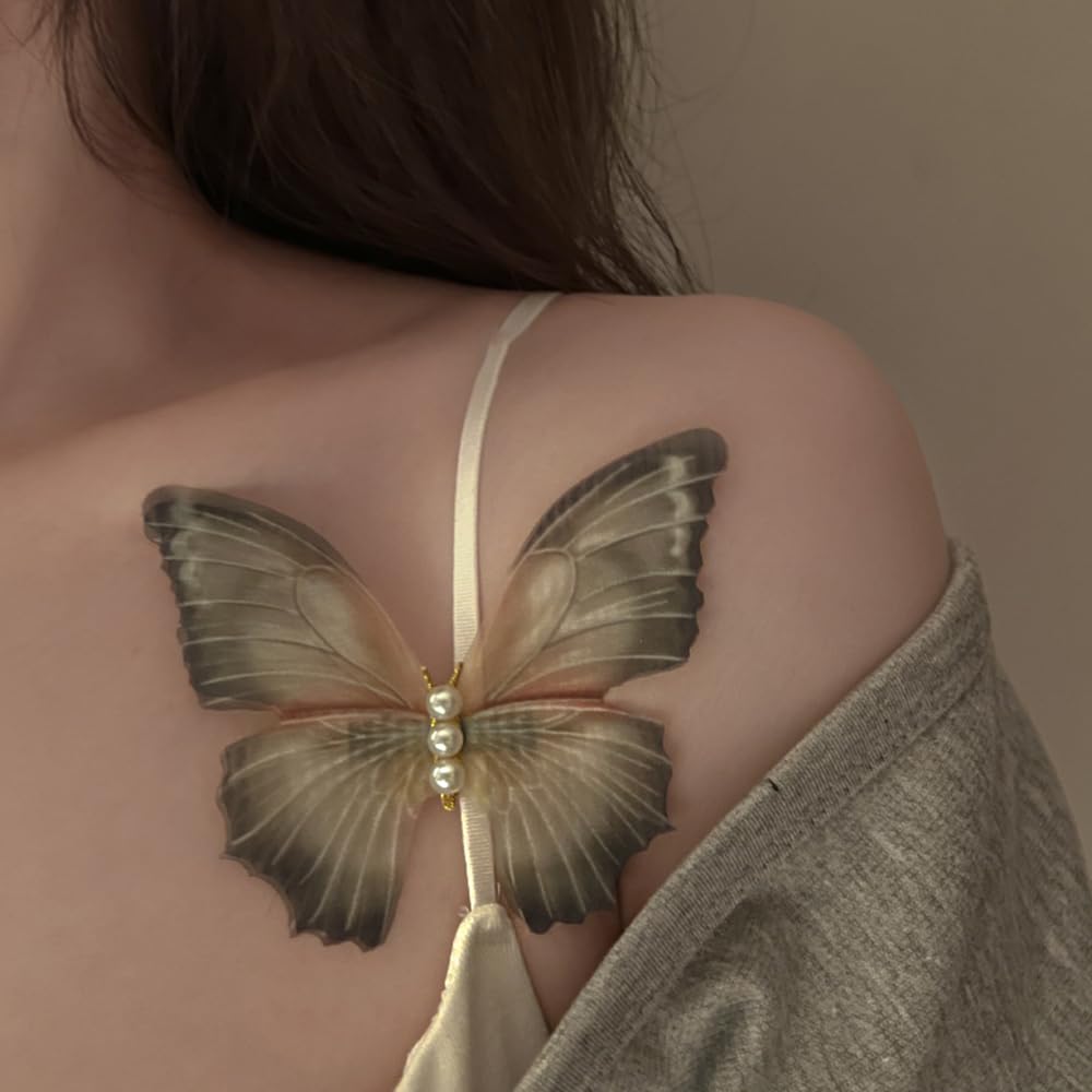 Jumwrit barette alliage papillon vert, détail élégant et durable.