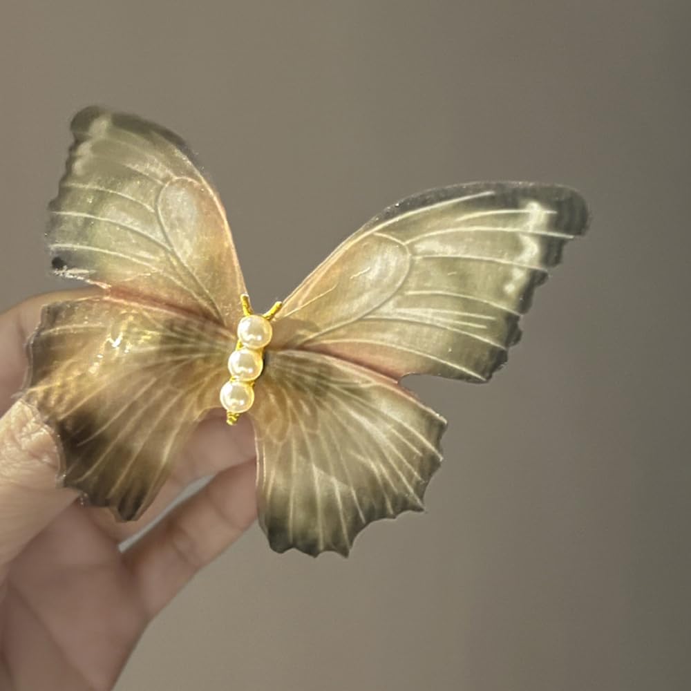 Jumwrit papillon vert 3D avec ailes mouvantes, touche chic.