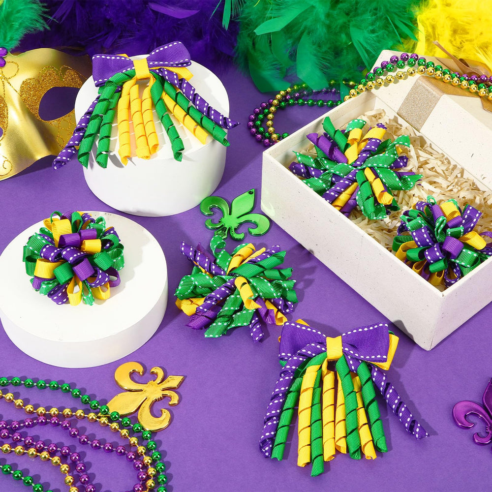 Cadeau artisanal JUNEBRUSHS Mardi Gras ensemble coloré pour petites tenues