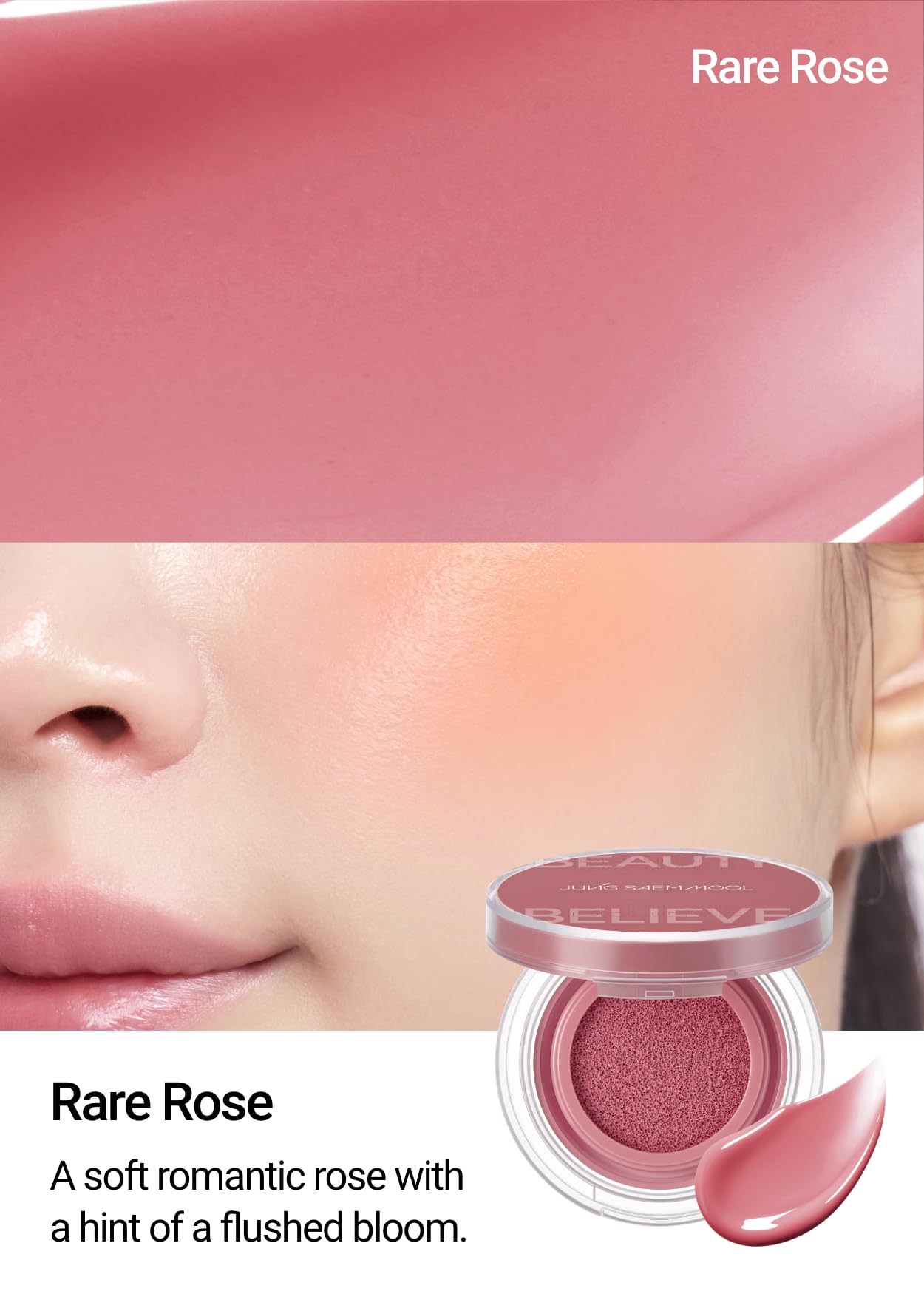 JUNG SAEM MOOL Artist Cushion Blush Appliateur-éponge – démonstration d’application précise