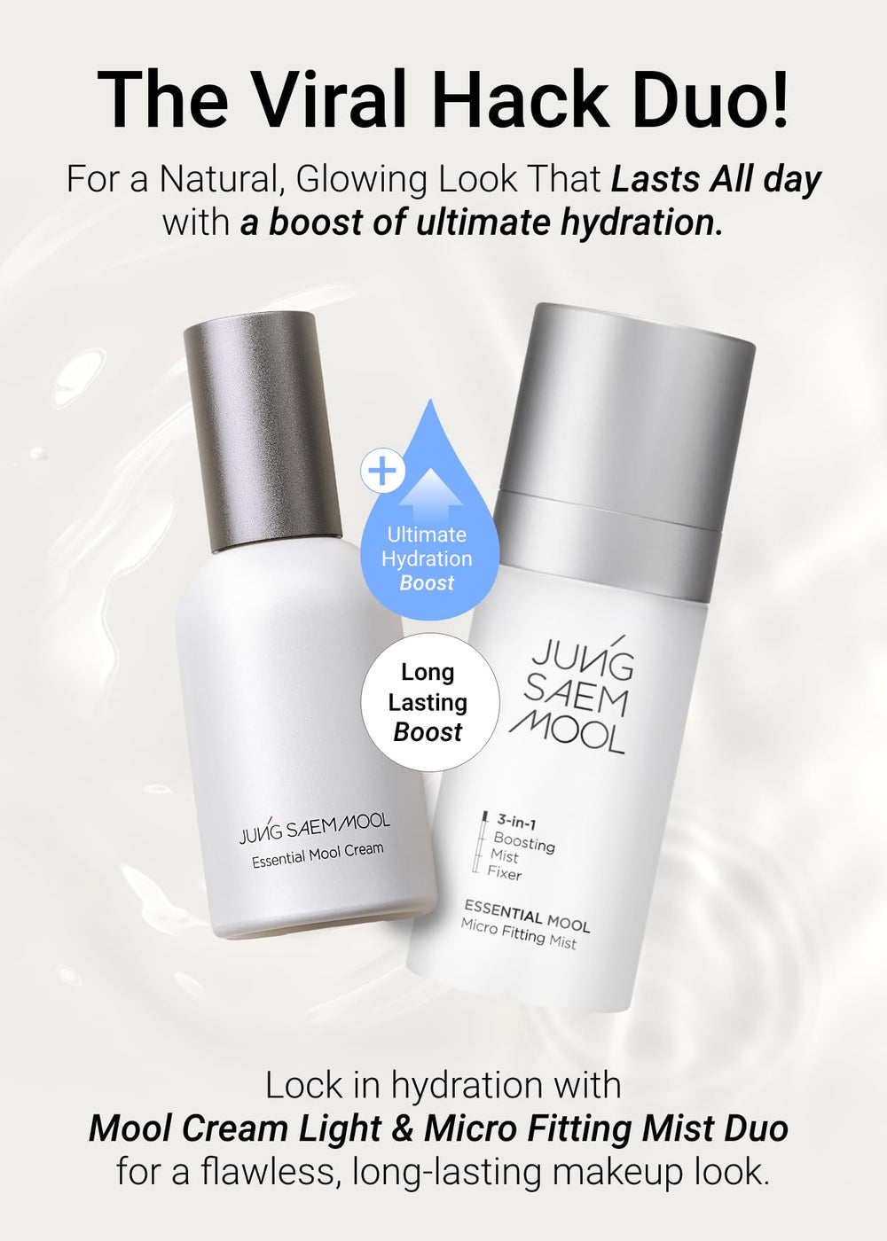 JUNG SAEM MOOL Essential Mool Cream Light – Finition lumineuse naturelle