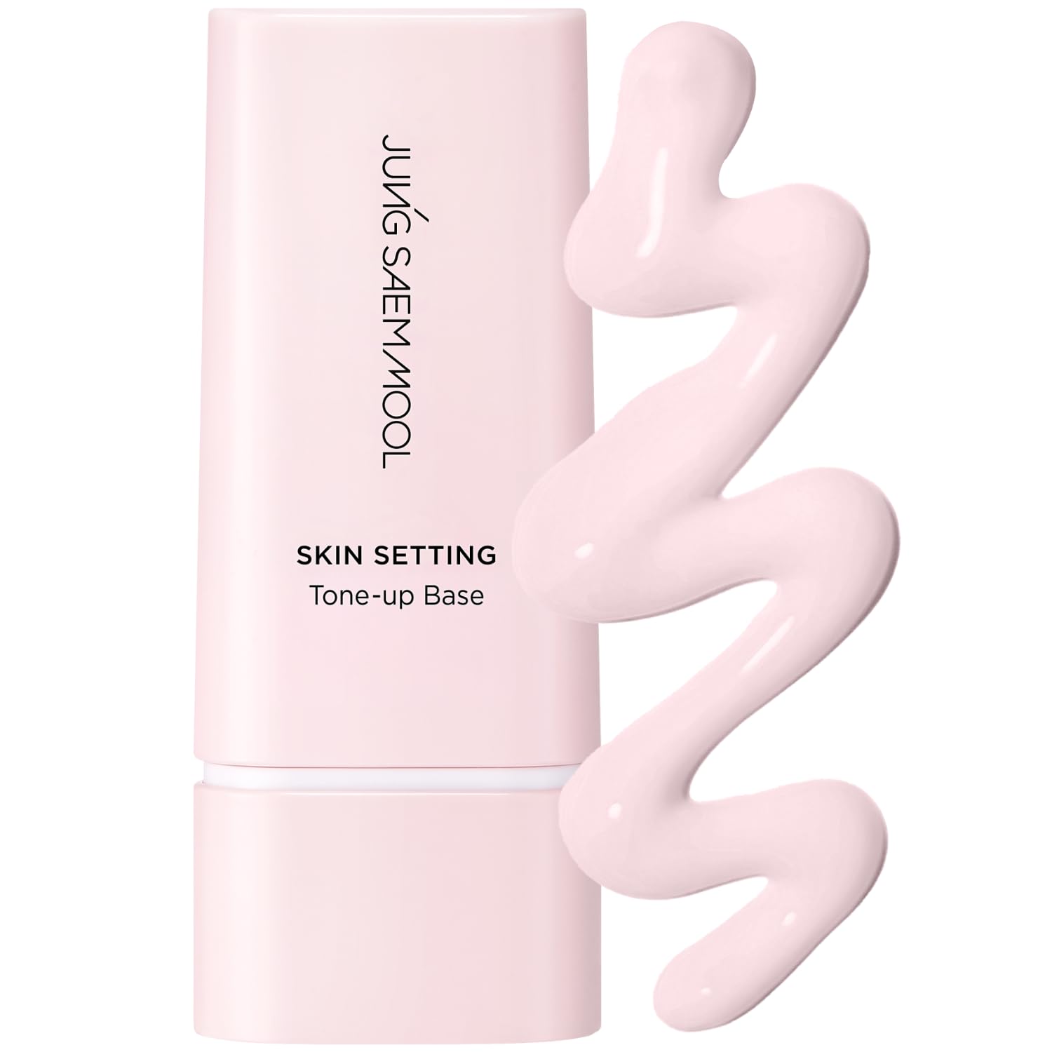 Jung Saem Mool Skin Setting Tone Up Base, flacon rose, hydratation légère et éclat naturel.