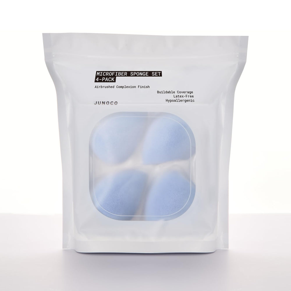 JUNO & Co., éponge microfibre ensemble quatre pièces pour une application homogène