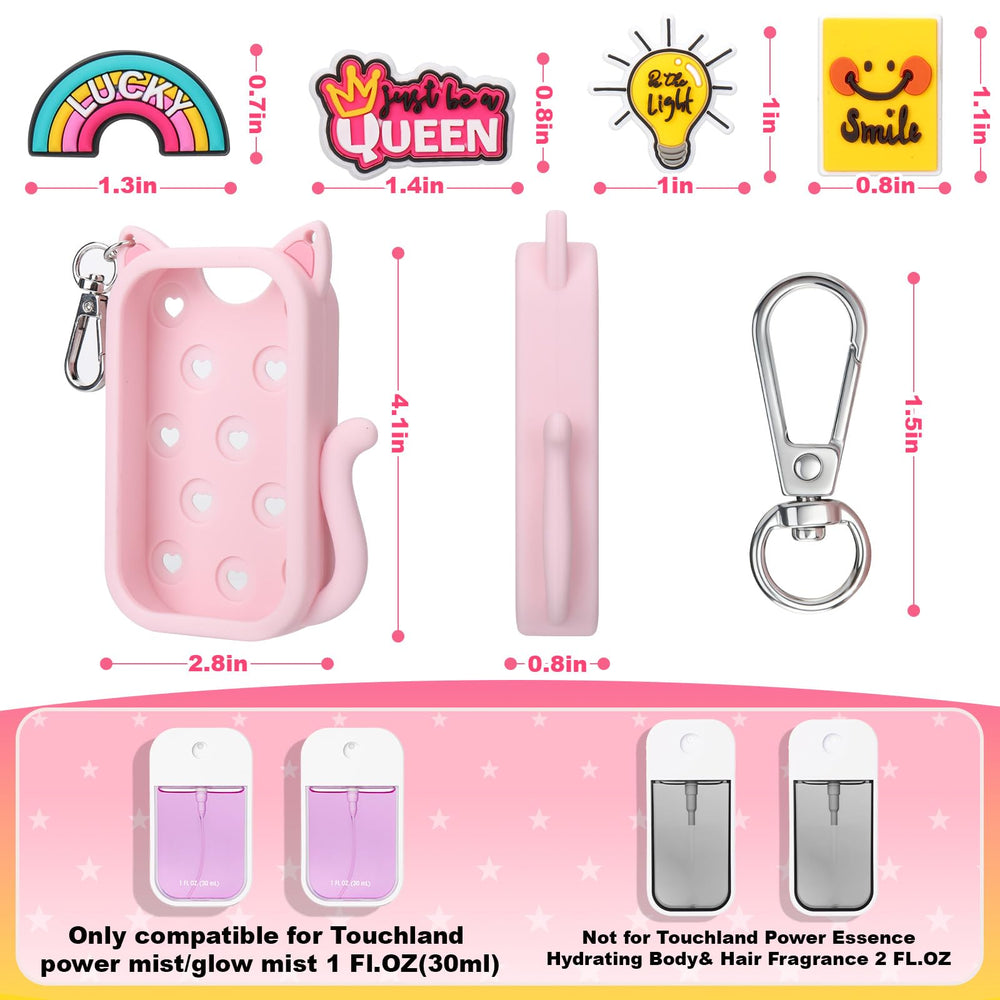 Juome étui silicone rose pour Glow Mist, accessoire pratique.