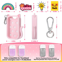 Juome étui silicone rose pour Glow Mist, accessoire pratique.