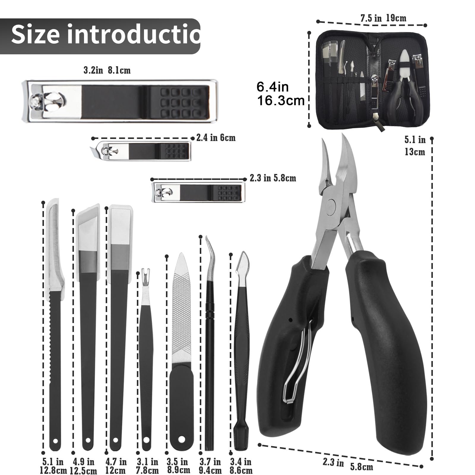 Juomid coupe-ongles gros épais pour ongles difficiles.