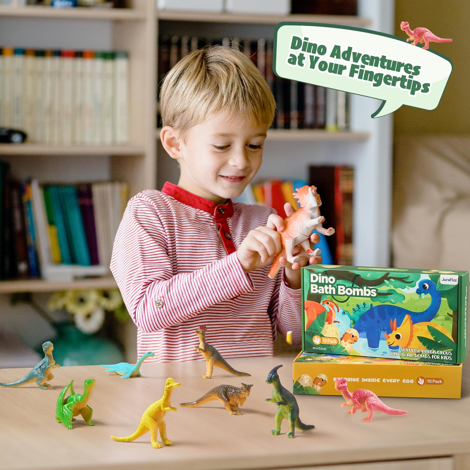 JuraFizz: cadeau d’anniversaire idéal avec jouets dinosaures exclusifs.