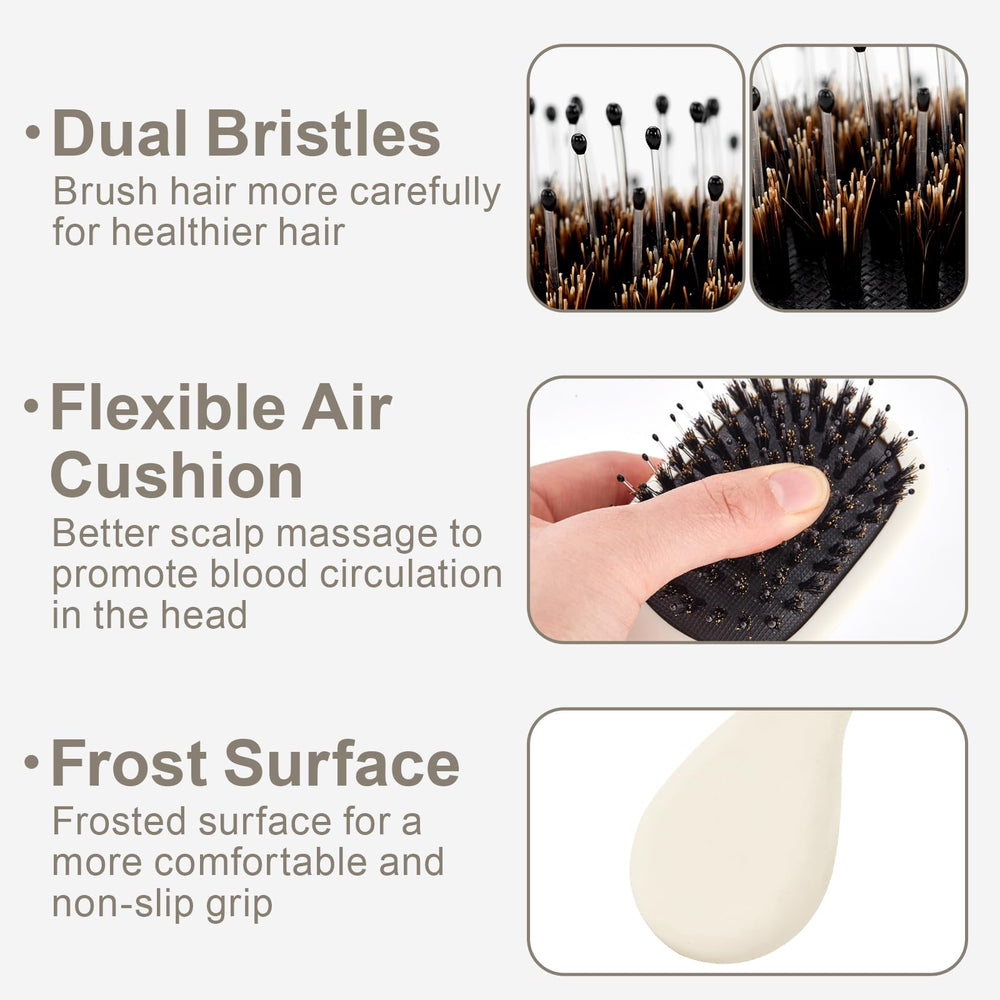 Brosse Jurrissa anti-statique: cheveux plus doux et moins de frisottis.