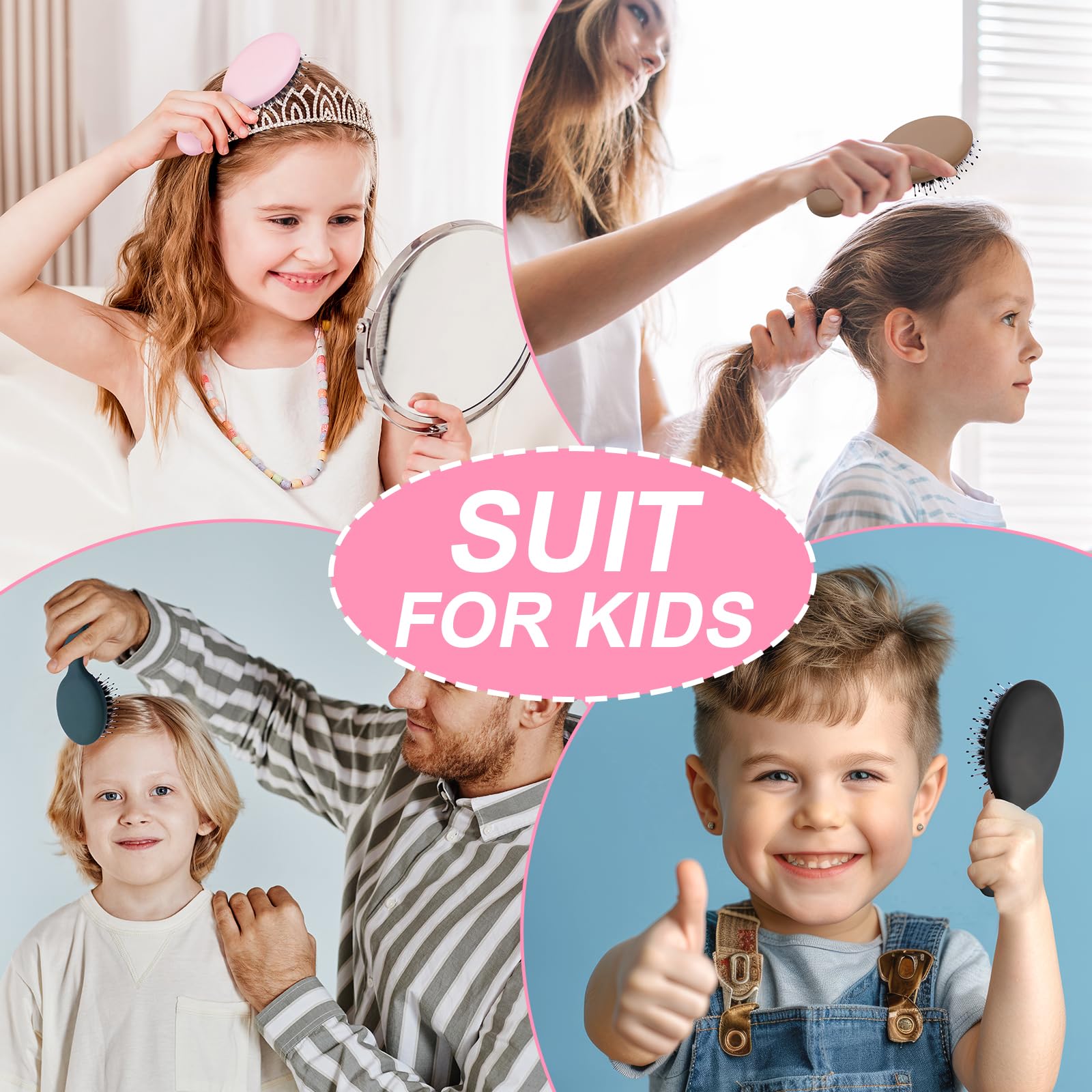 Brosse Jurrissa rose cadeau pratique pour amis et familles