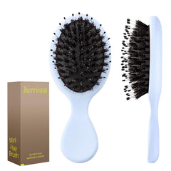 Brosse Jurrissa mini à poils de sanglier, portable et bleu pour voyage
