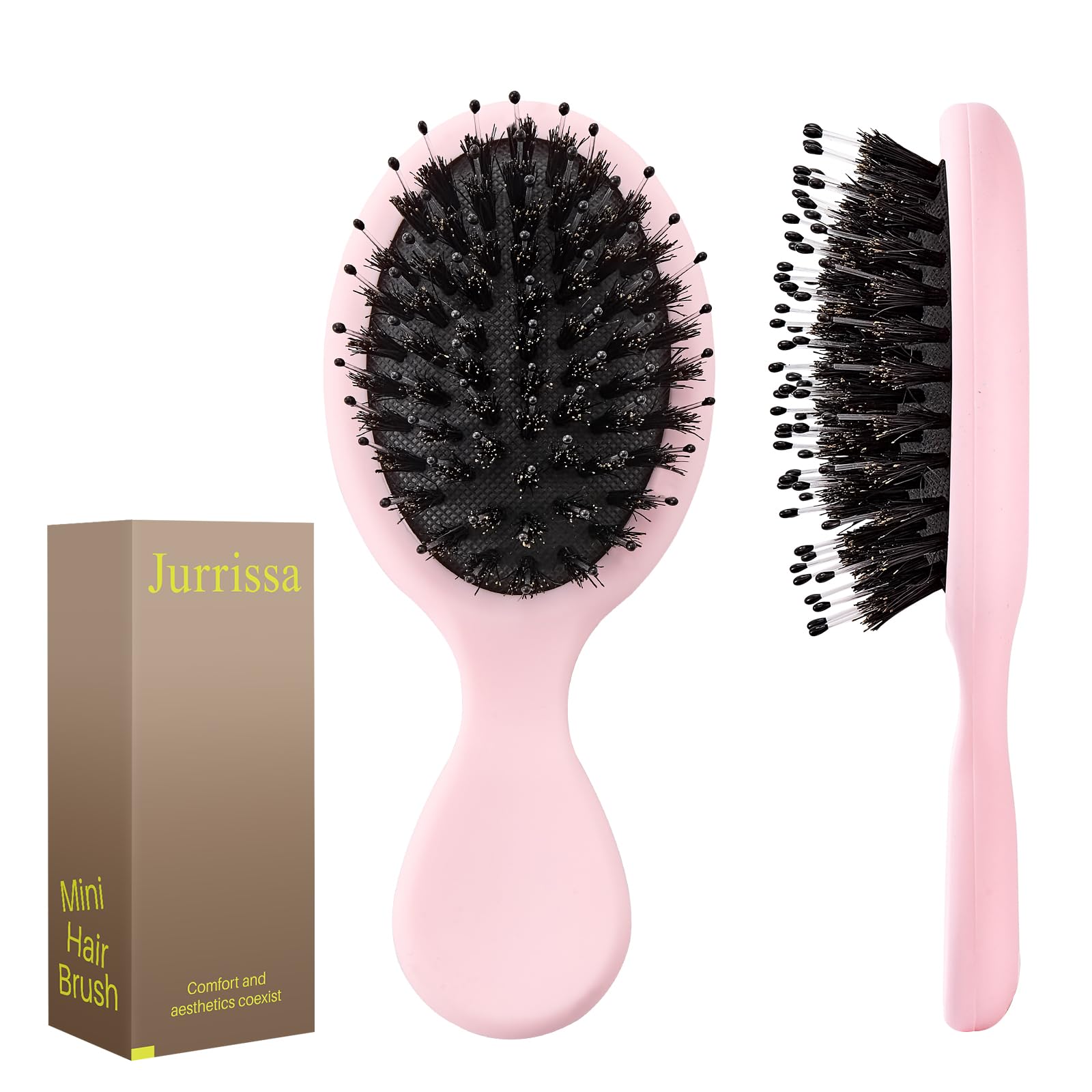 Brosse Jurrissa Mini poils sanglier redistribue l'huile naturelle et apporte de la brillance