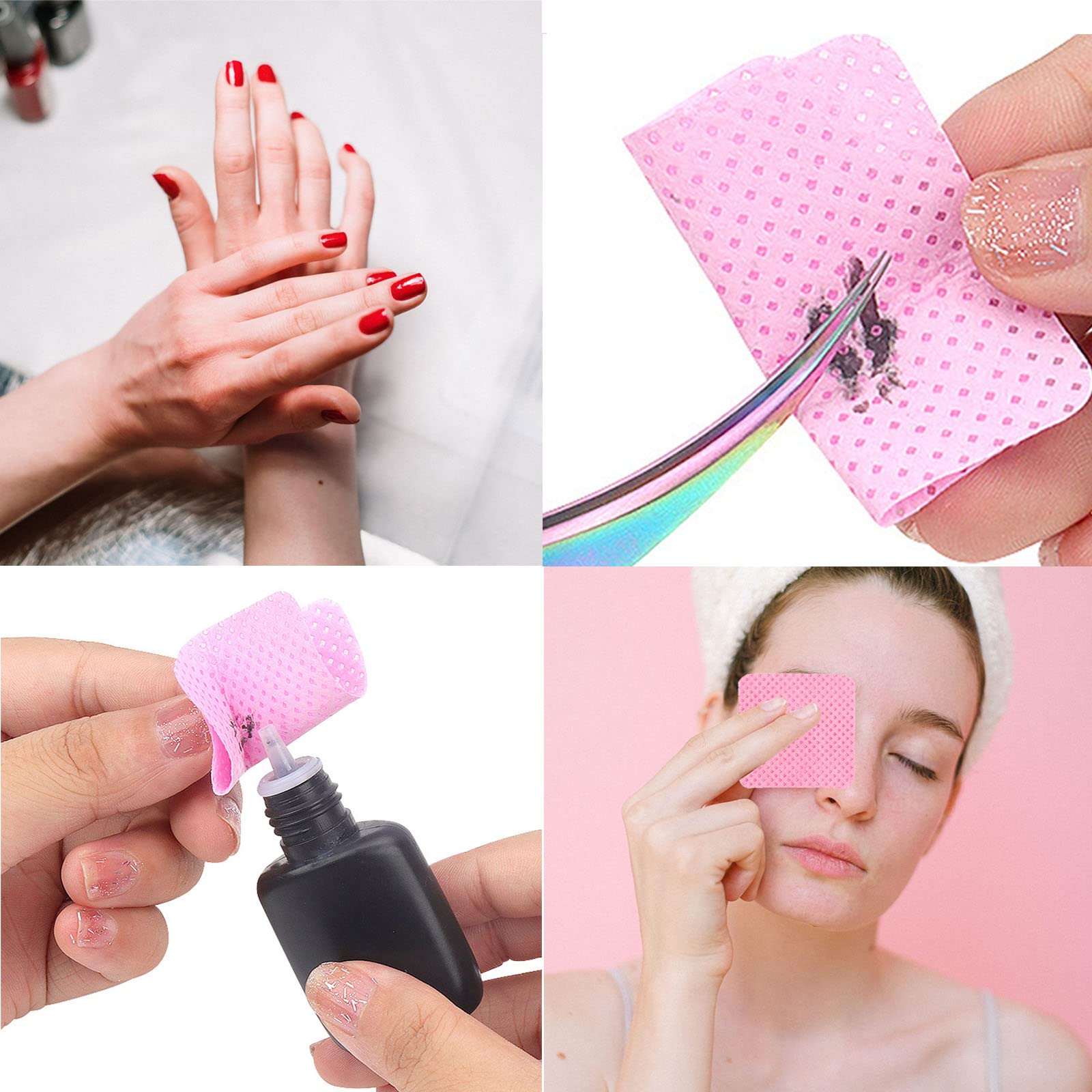Lingettes Jusbuya pour nettoyer pinceaux et outils de manucure