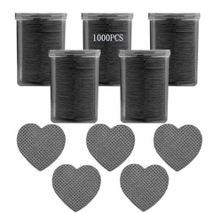 Lingettes Jusbuya sans peluche noires, démaquillage et soin des ongles sans résidu.