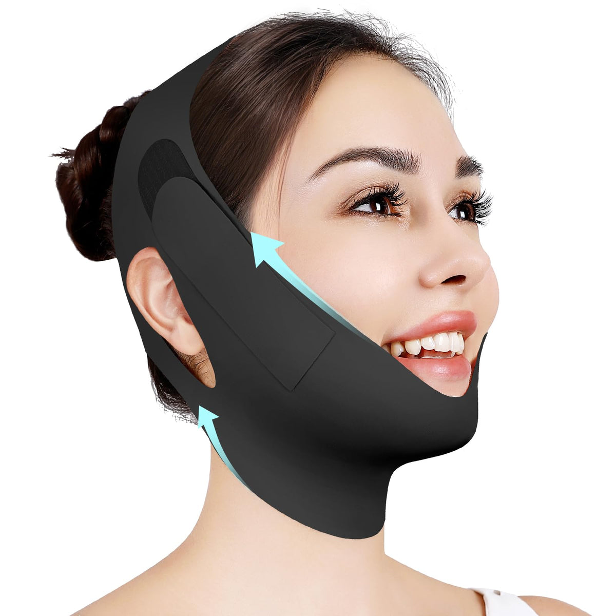 Juskaa sangle menton pour dormir, aperçu confortable et discret pendant le sommeil.