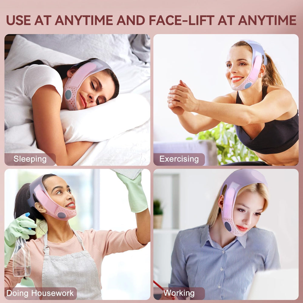 Contour du visage dessiné de manière discrète pour un effet lifting subtil.