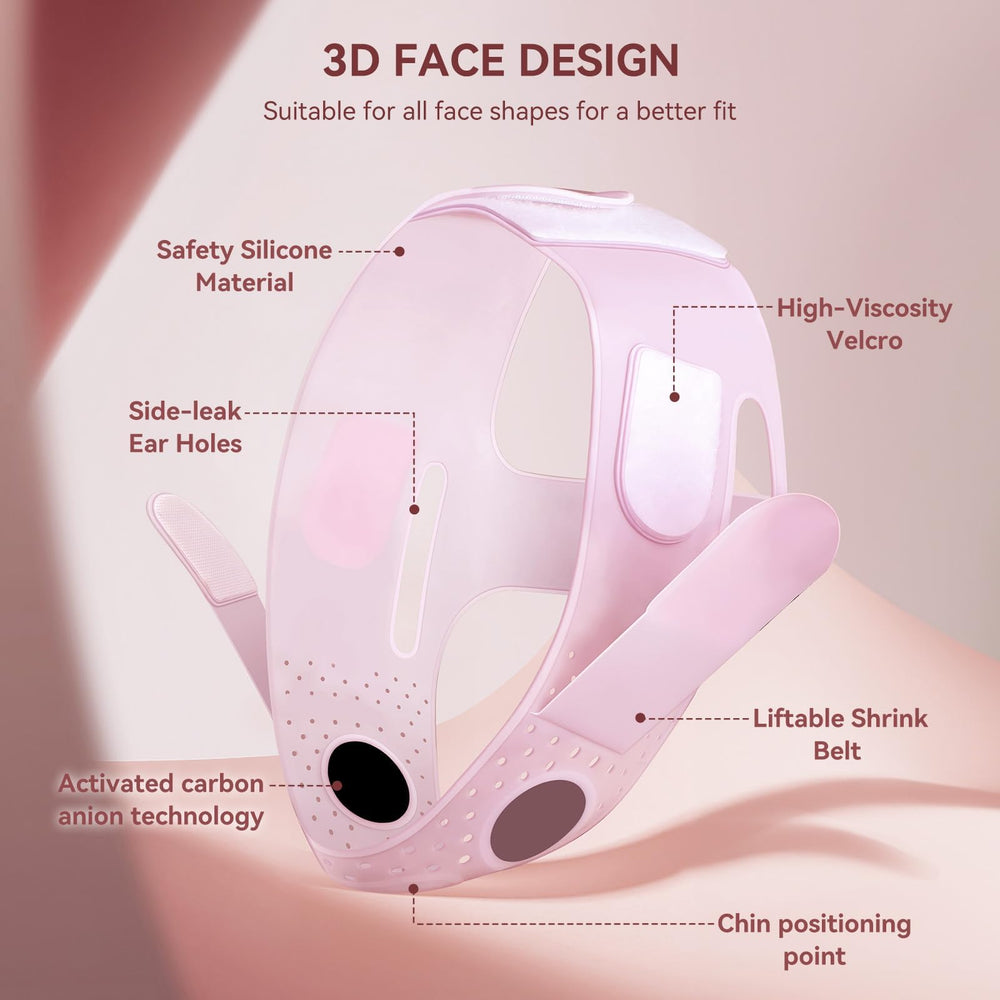 Design 3D JUSRON s’adaptant au visage pour un maintien précis.
