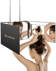 Miroir JUSRON 360 degrés pour une coiffure DIY précise.