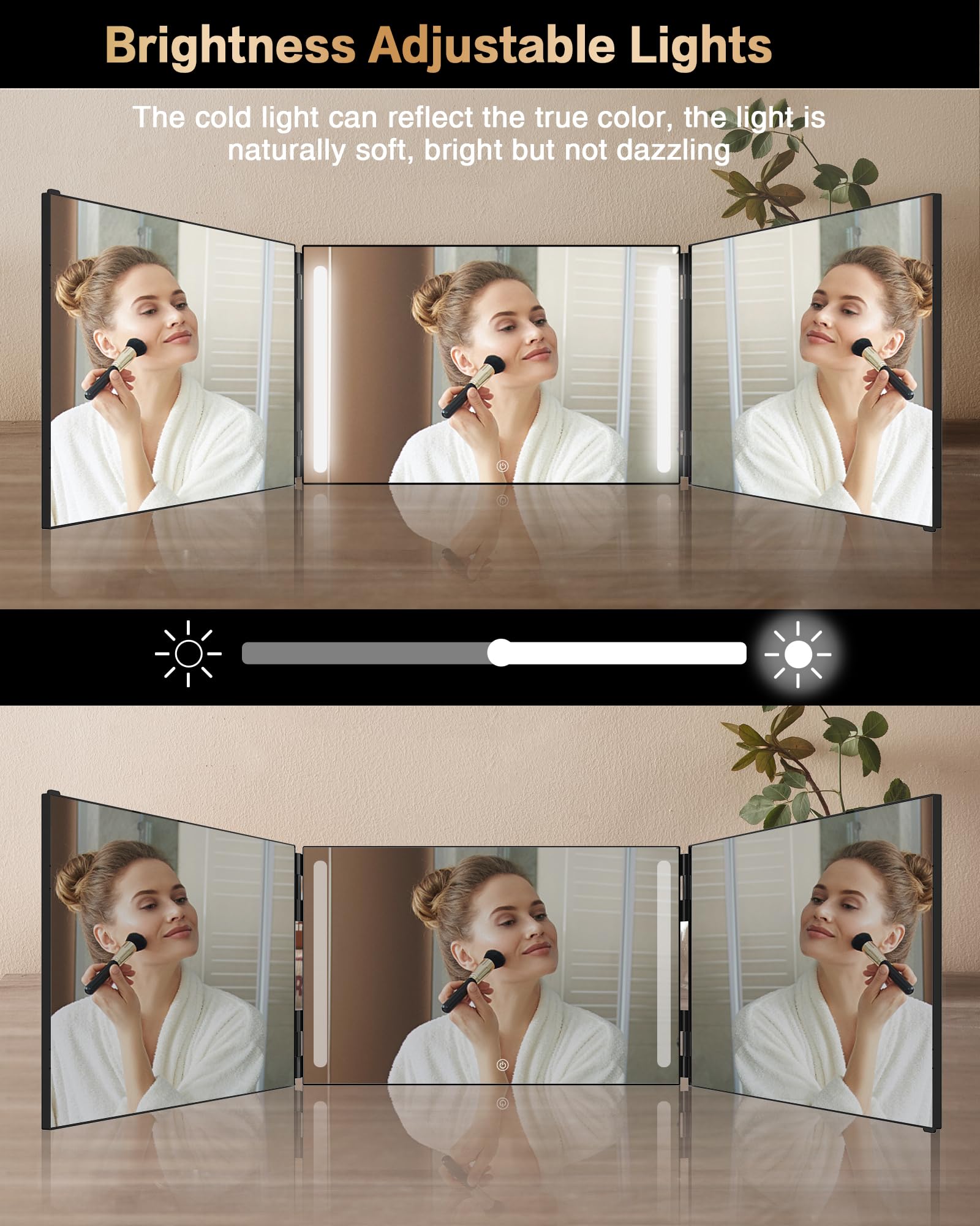Miroir JUSRON: hauteur ajustable pour s’adapter à votre poste.