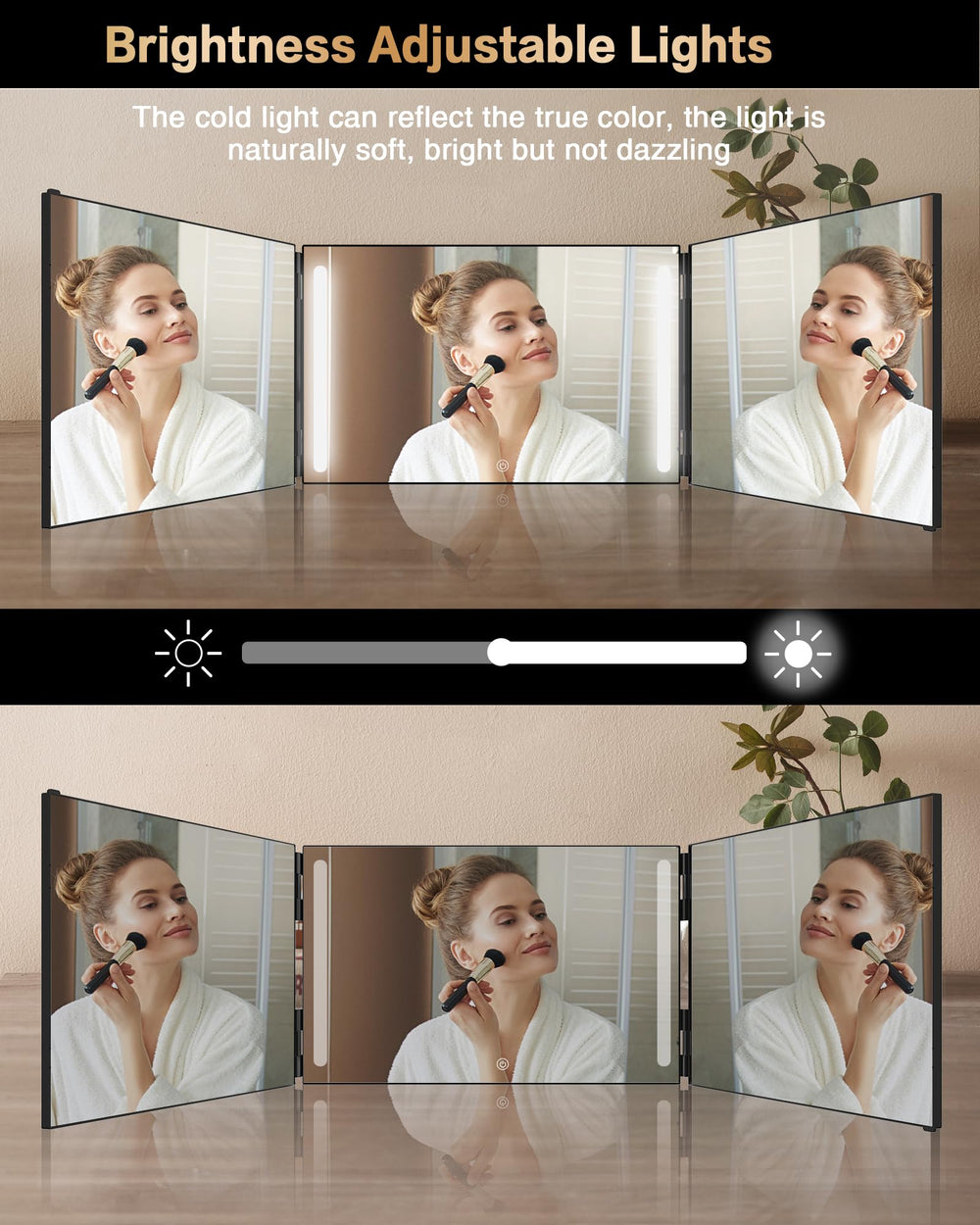 Miroir JUSRON: hauteur ajustable pour s’adapter à votre poste.