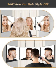 Fixation sur porte facile avec miroir JUSRON pour l usage mains libres.