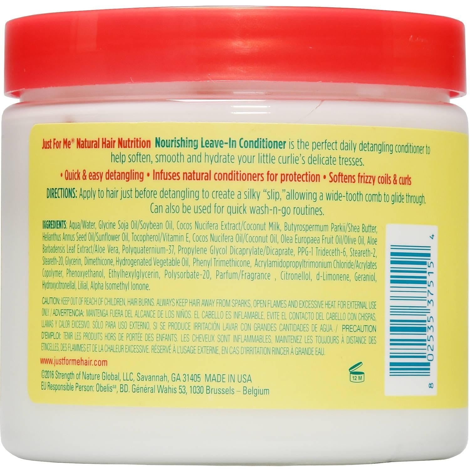 Just For Me Hair Nutrition Nourishing Leave-In Conditioner contrôle des frisottis et hydratation durable