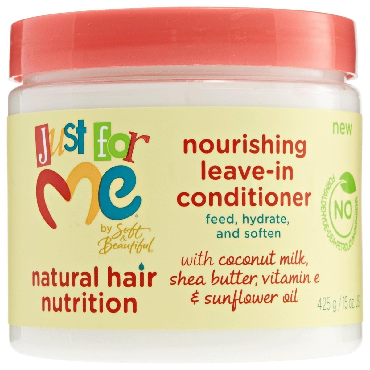 Just For Me Hair Nutrition Nourishing Leave-In Conditioner démêlage rapide pour cheveux doux et sans nœuds