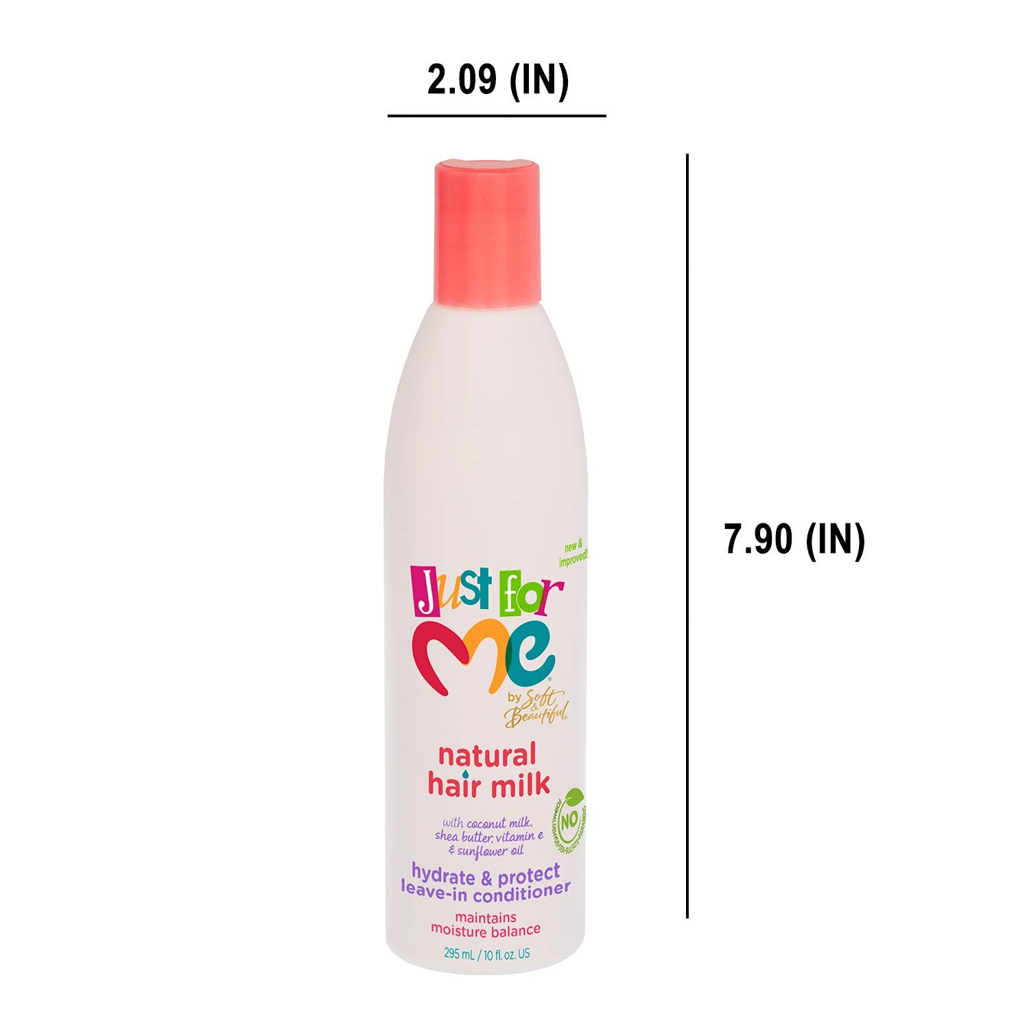 Just For Me Lait Naturel – application sur cheveux mouillés, démêlage facilité.