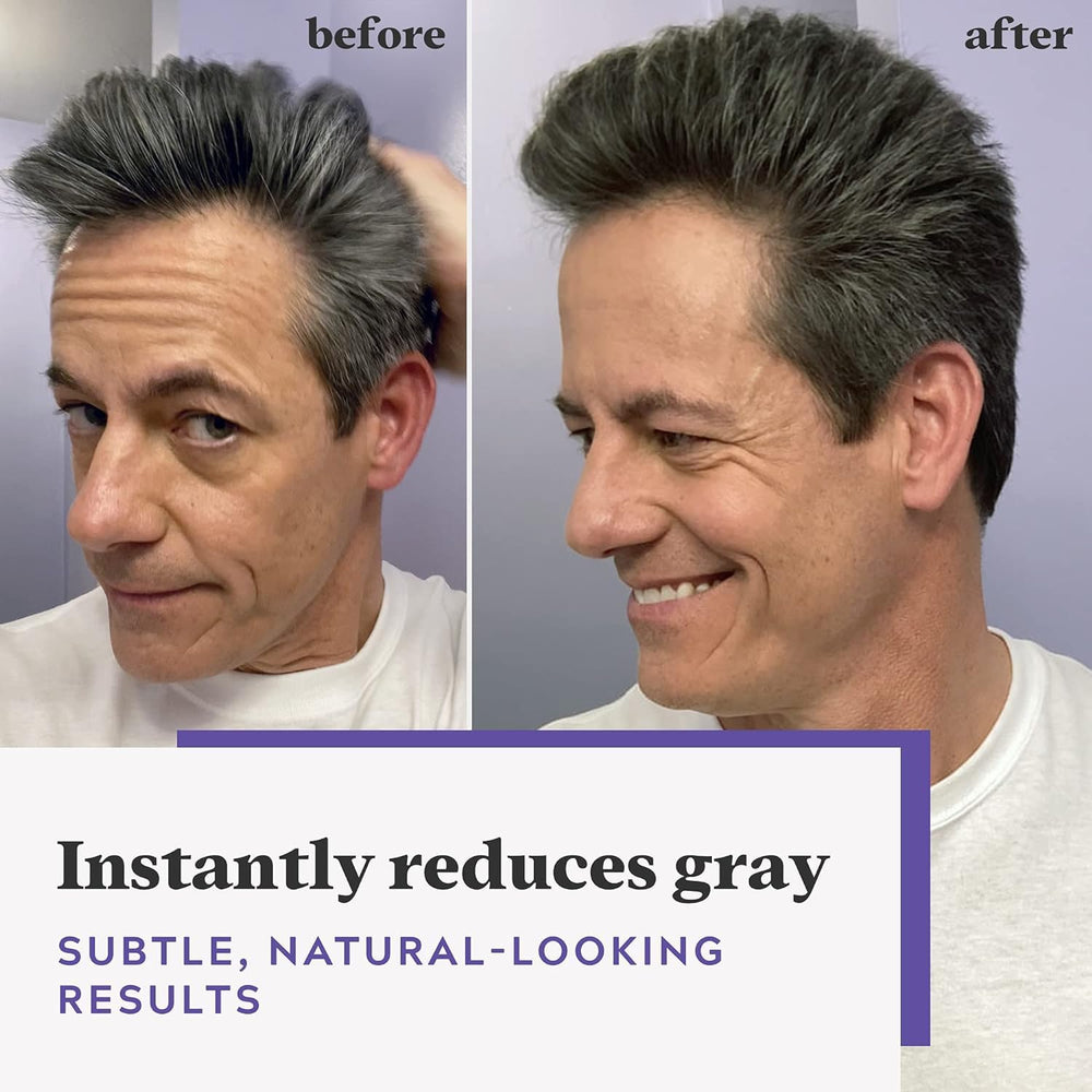 Just for Men Touch of Gray – couleur noir-gris, rendu naturel et homogène.