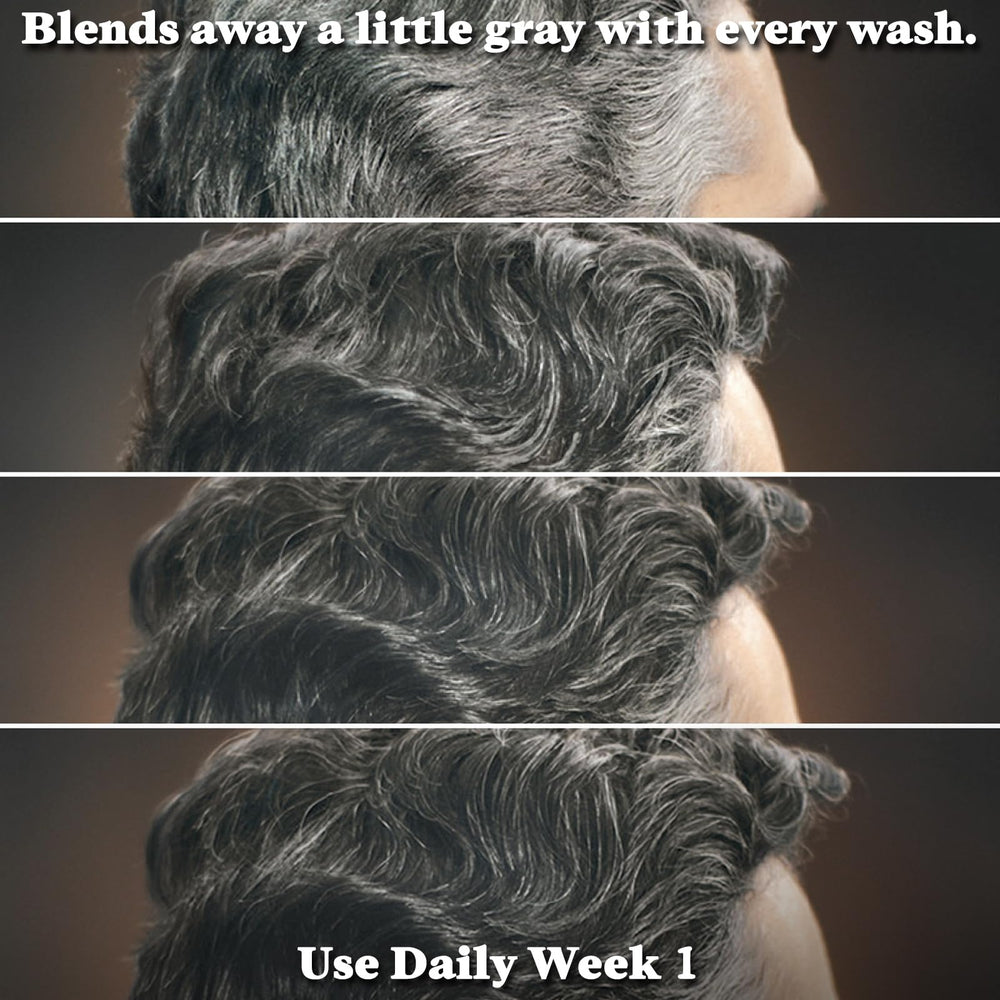 Just for Men Control GX shampoo lather demonstrates cleansing and textured hair revitalization.