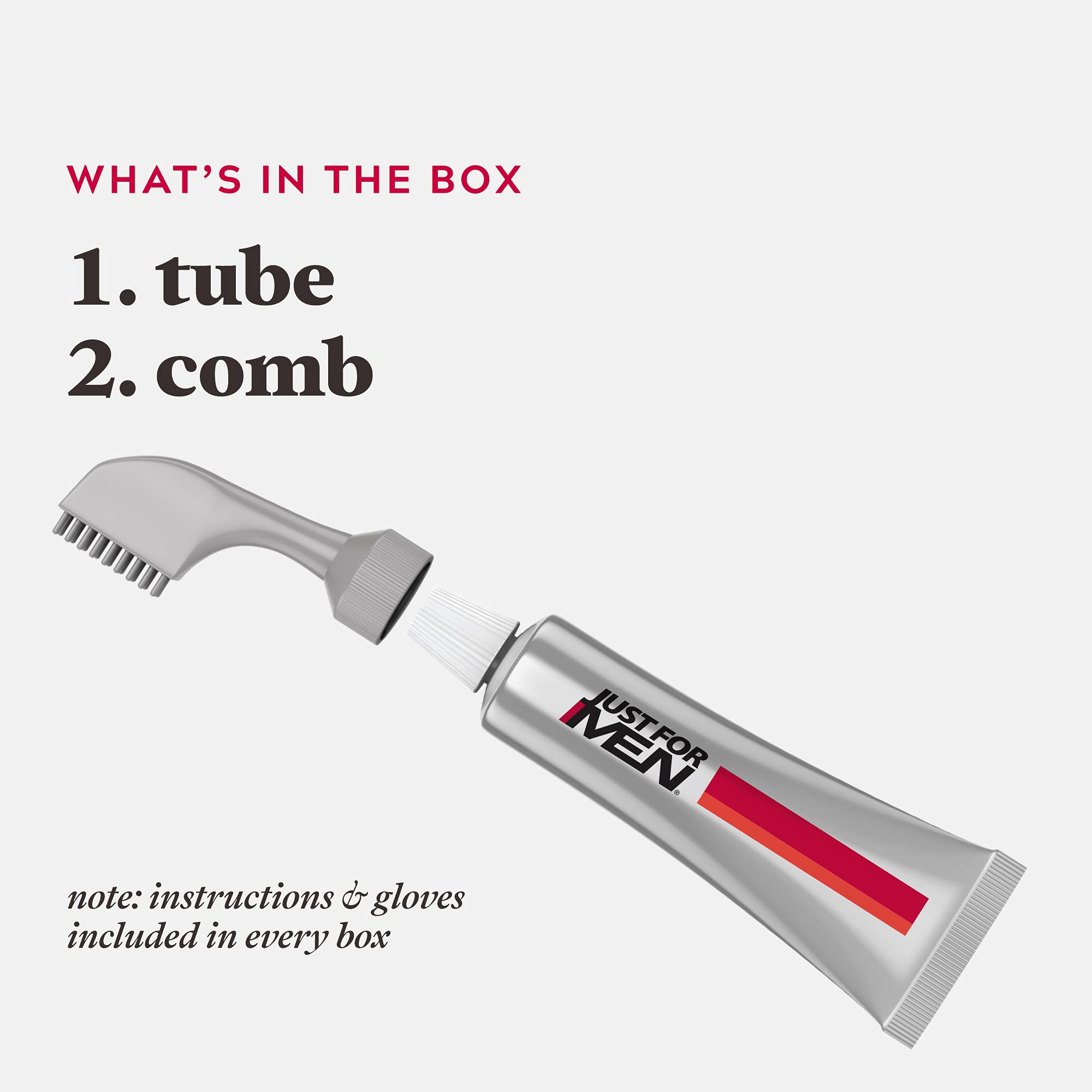 Just For Men Easy Comb-In Color couverture des gris pour un rendu naturel.
