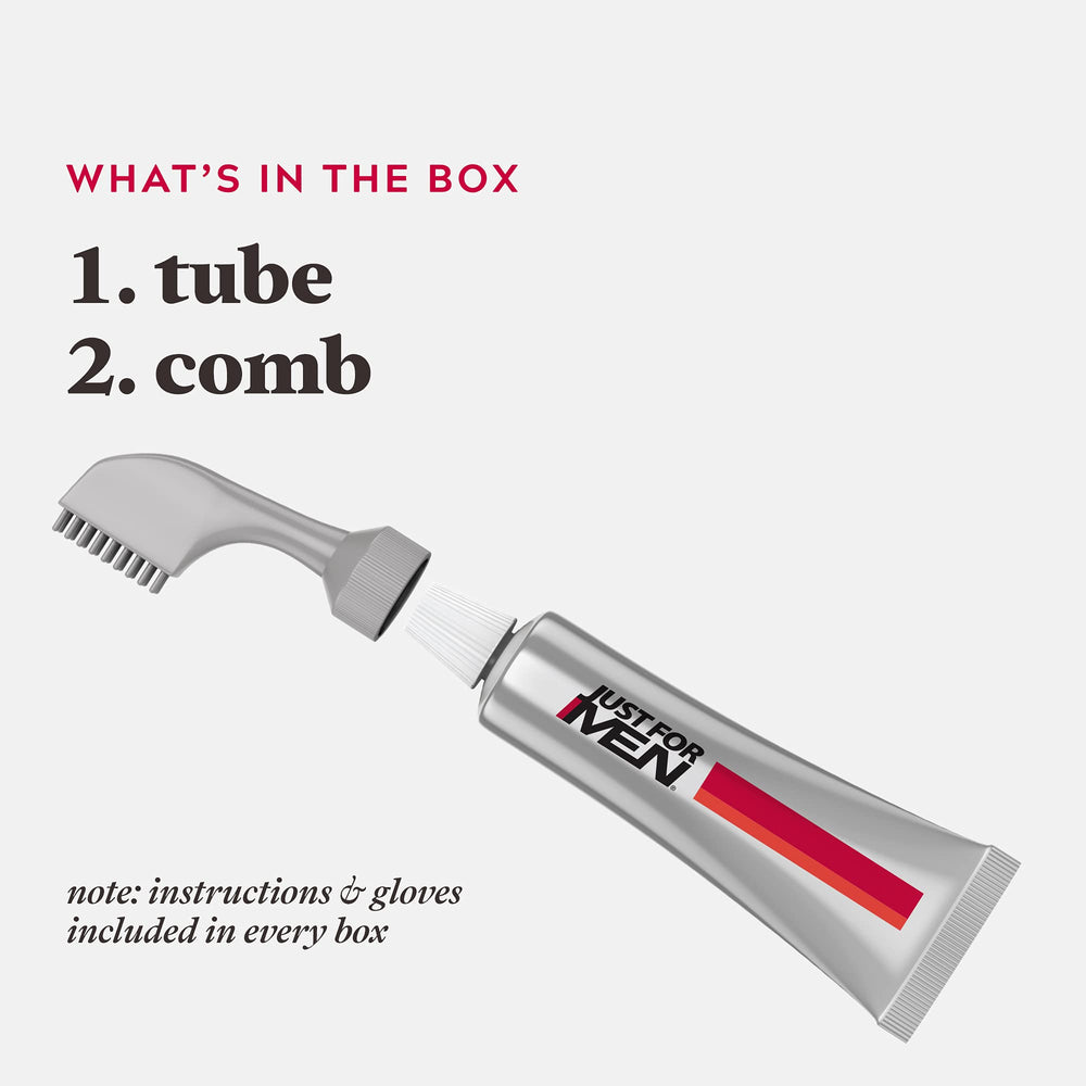 Just For Men Easy Comb-In Color couverture des gris pour un rendu naturel.