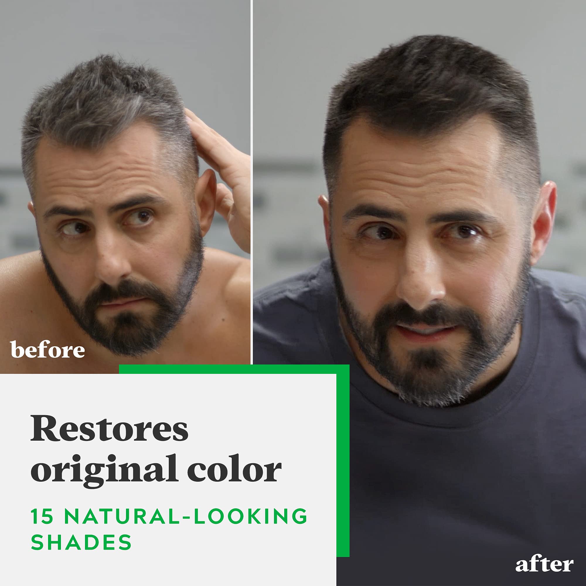 Just For Men Shampoo-In Color – crème colorante prête à couvrir les gris avec naturel.