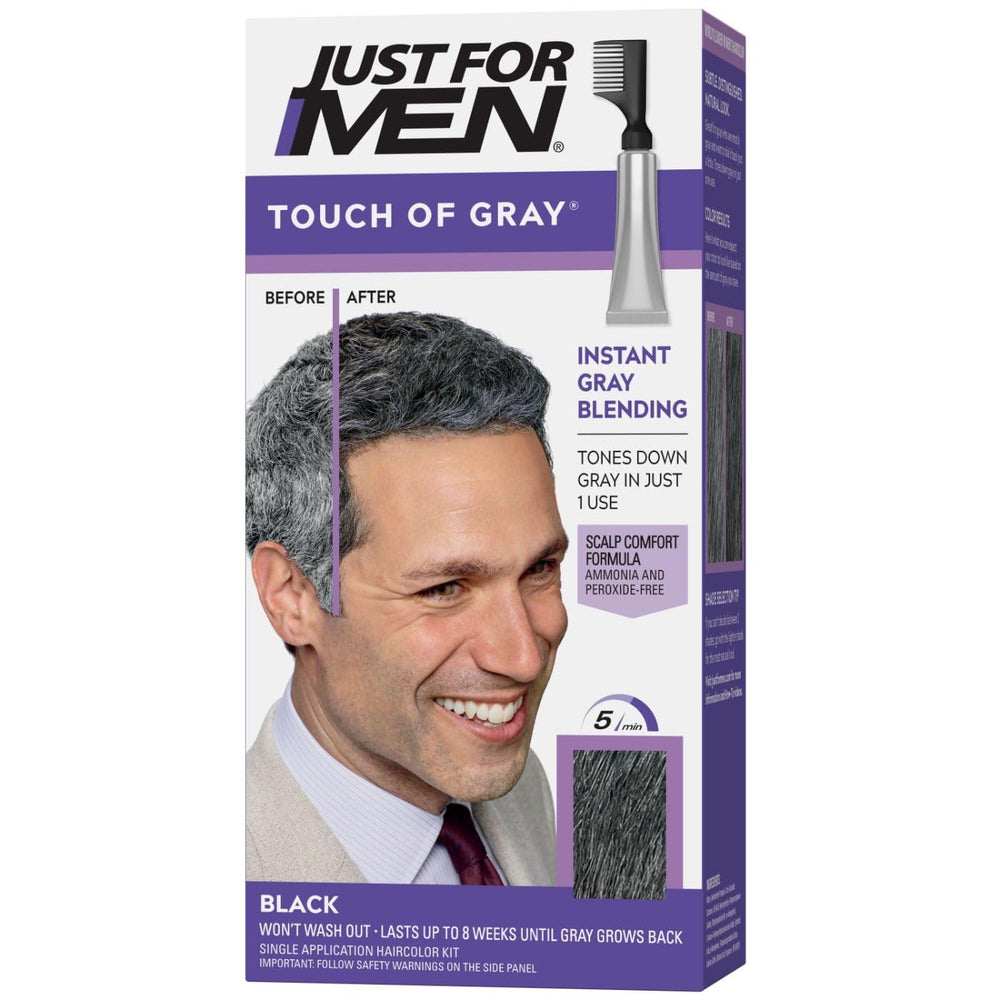 Just For Men Touch Of Gray, bouteille et applicateur, application rapide et précise