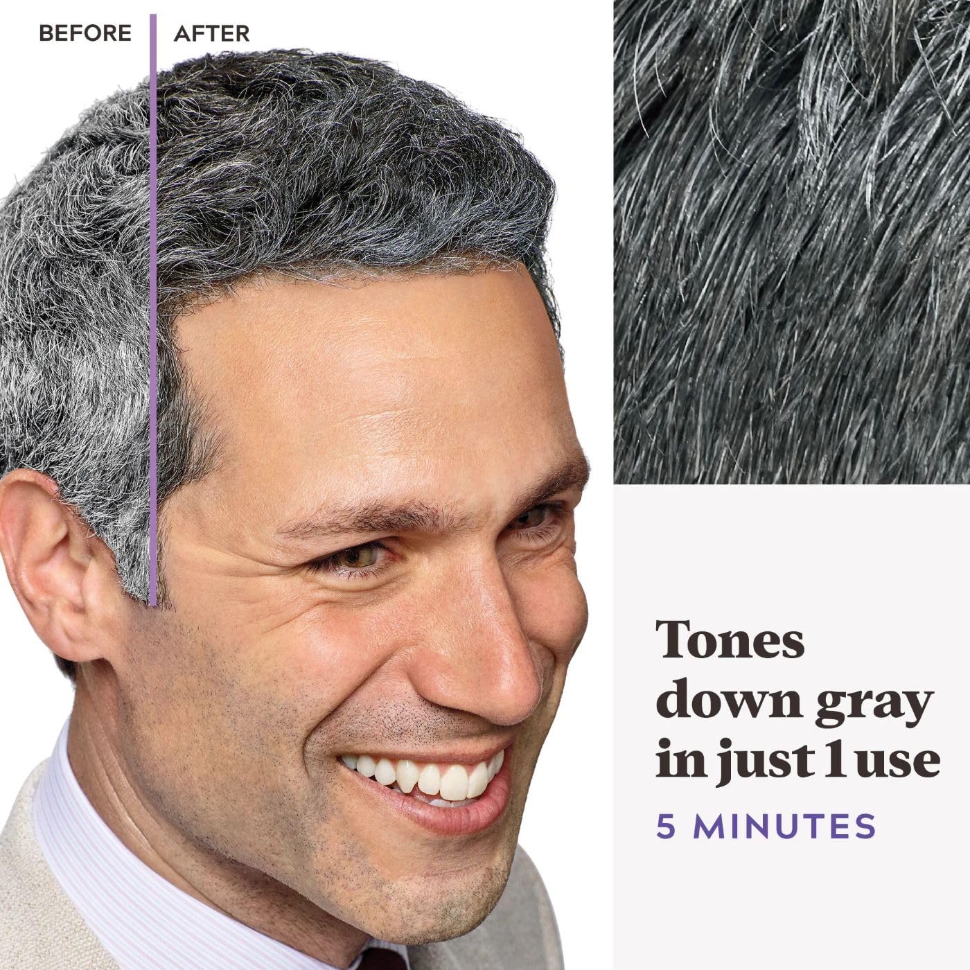 Just For Men Touch Of Gray, emballage pratique pour usage domestique