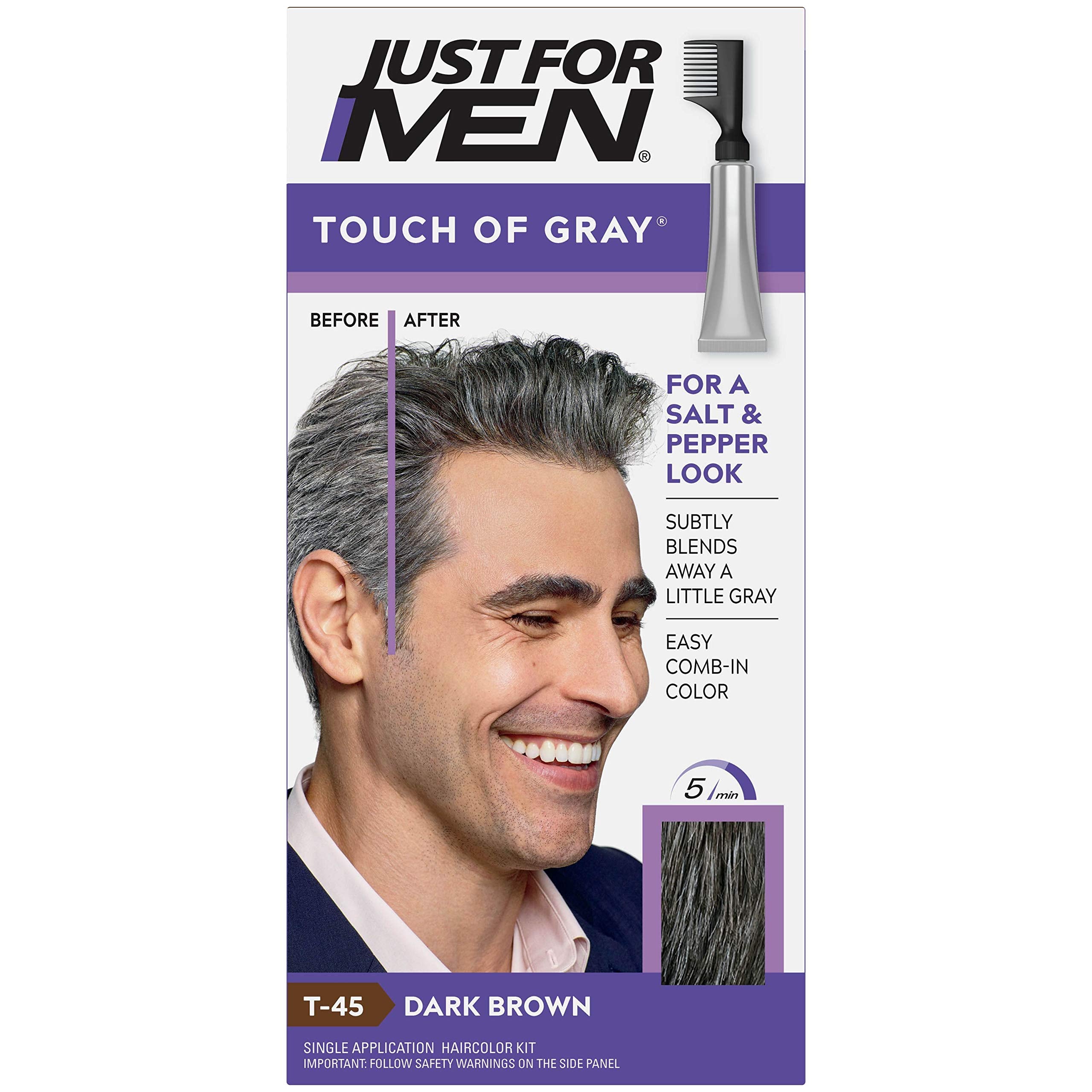 Just My Style Traitement Gris T-45 Brun Foncé, bouteille: couleur naturelle et contrôle précis.