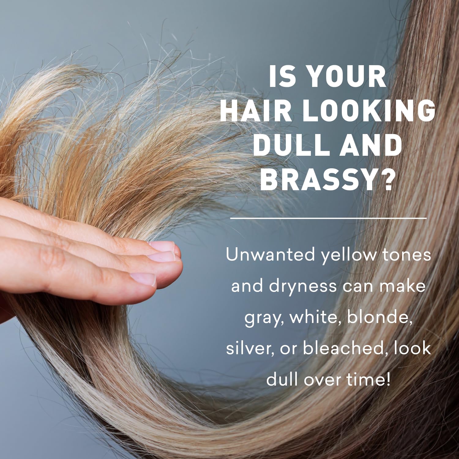 Application sur cheveux après lavage, le conditionneur violet apporte douceur et ton neutre.
