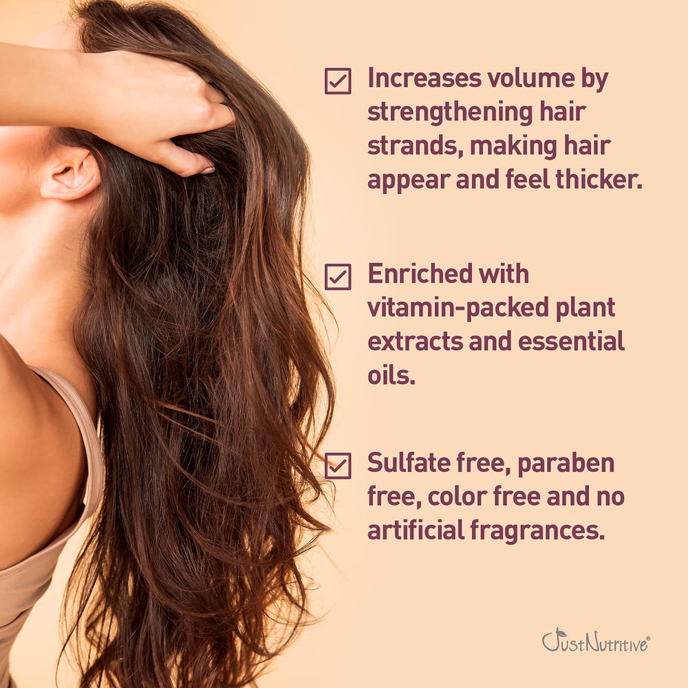 Just Nutritive Shampooing croissance-cheveux — ingrédients nourrissants fortifiant les mèches.