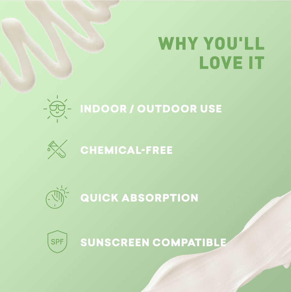 Just Nutritive Lotion application douce — routine quotidienne pour prolonge le bronzage.