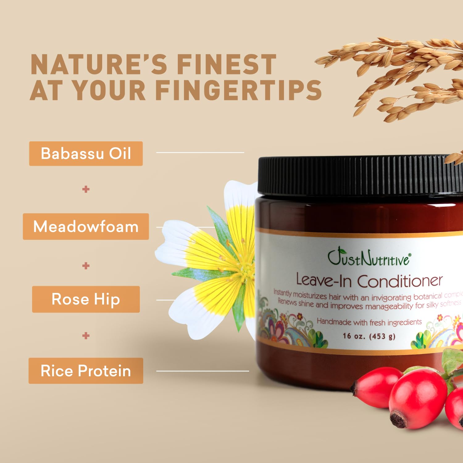 Just Nutritive Parfum discret, texture onctueuse pour application facile.