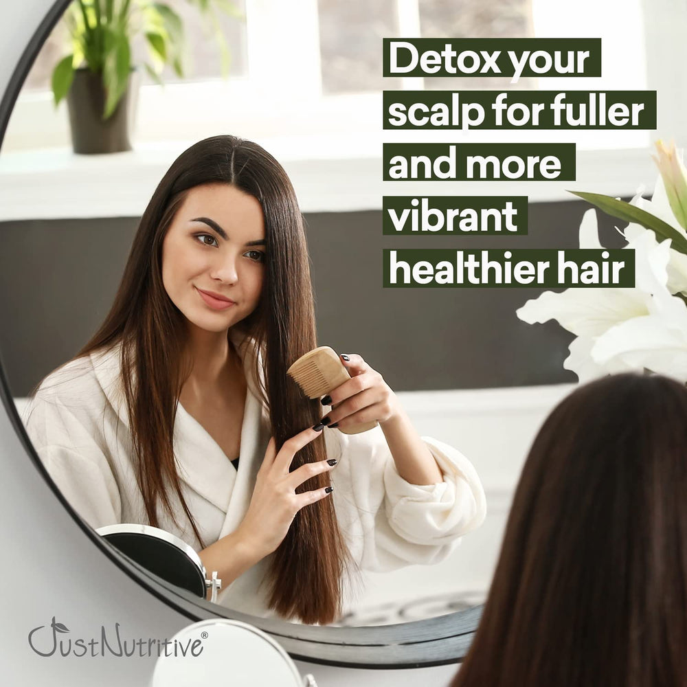Just Nutritive Rinçage au vinaigre — cheveux brillants après rinçage.