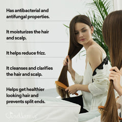 Just Nutritive Rinçage au vinaigre — texture douce et efficace, sans sulfates.