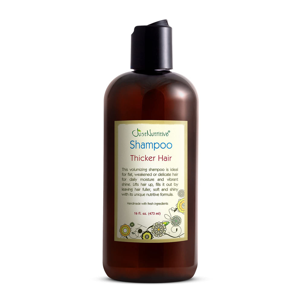 Just Nutritive Shampoing, bouteille, épaisseur naturelle et volume potentiel