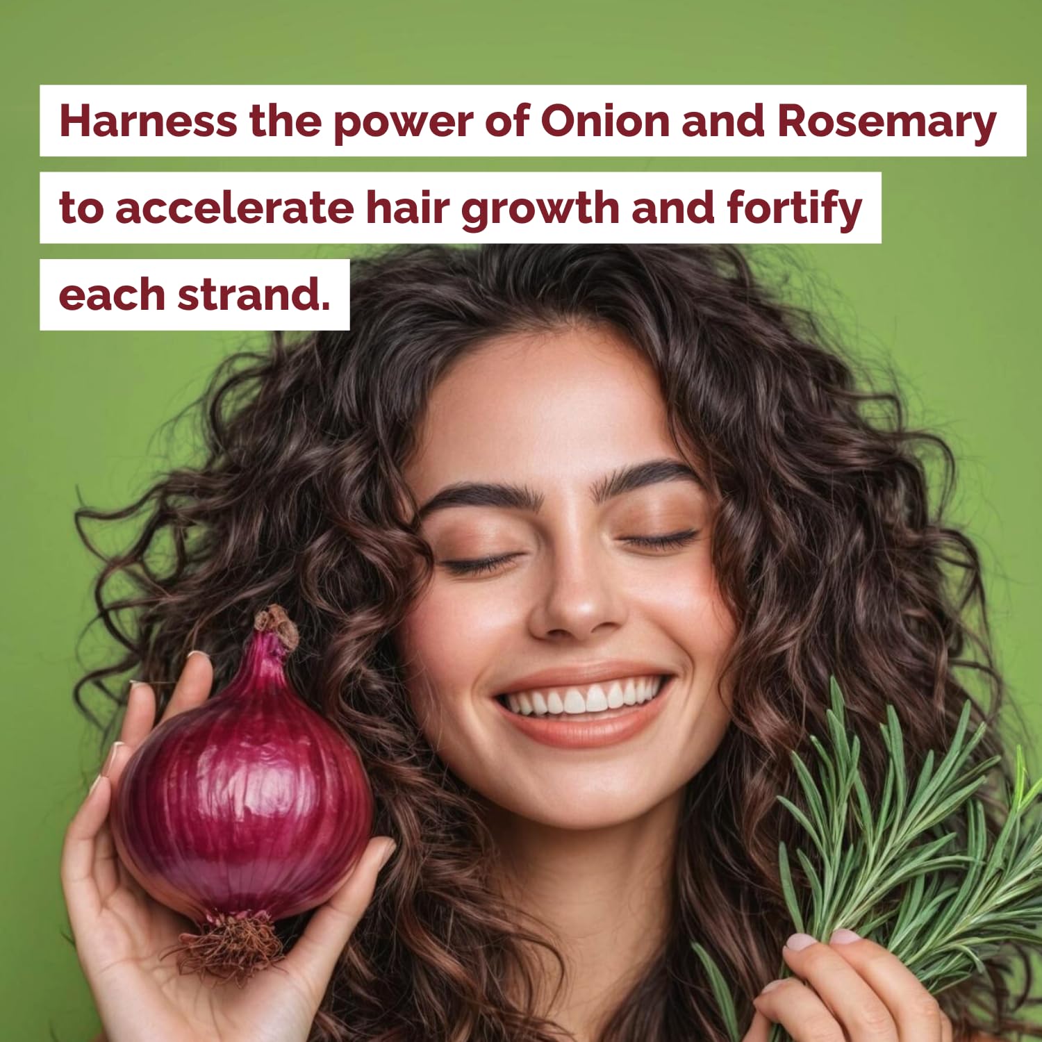 Just Nutritive Shampoing huile oignon rouge ingredients, révèle les nutriments nourrissants pour les cheveux.