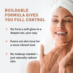 Just Nutritive texture crème onctueuse hydratante et bronzante en douceur.