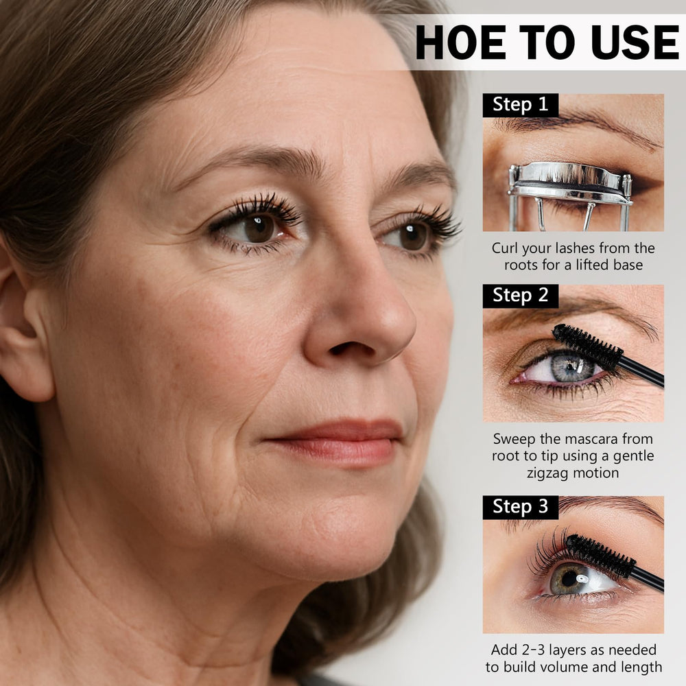 Jutqut Mascara: démaquillage facile à l'eau tiède sans frottement.
